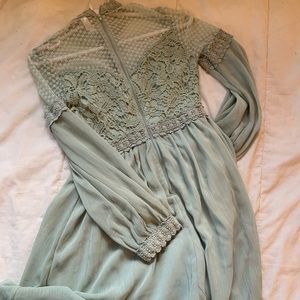 Mint green lacy dress